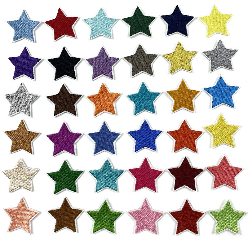 Wholesale Embroidered Star Patches 36 Pack Sew On Appliques For Clothing And Towels Fashion Accessory DIY Gift Resale