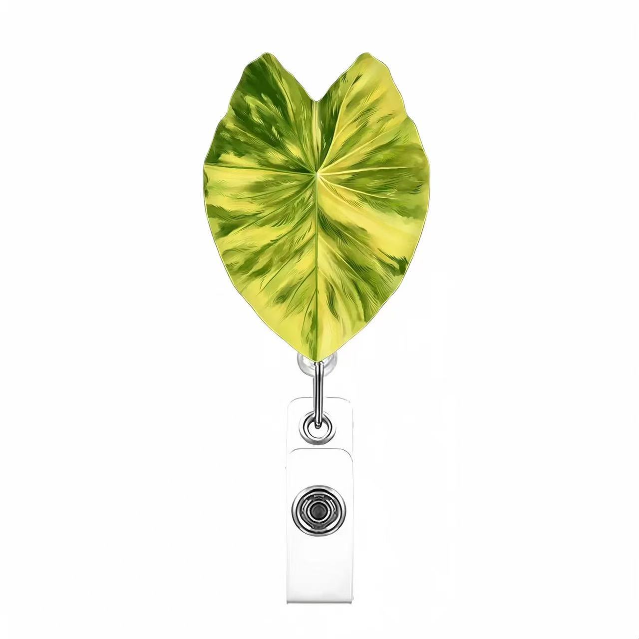 Wholesale Colorful leaves Badge Reels