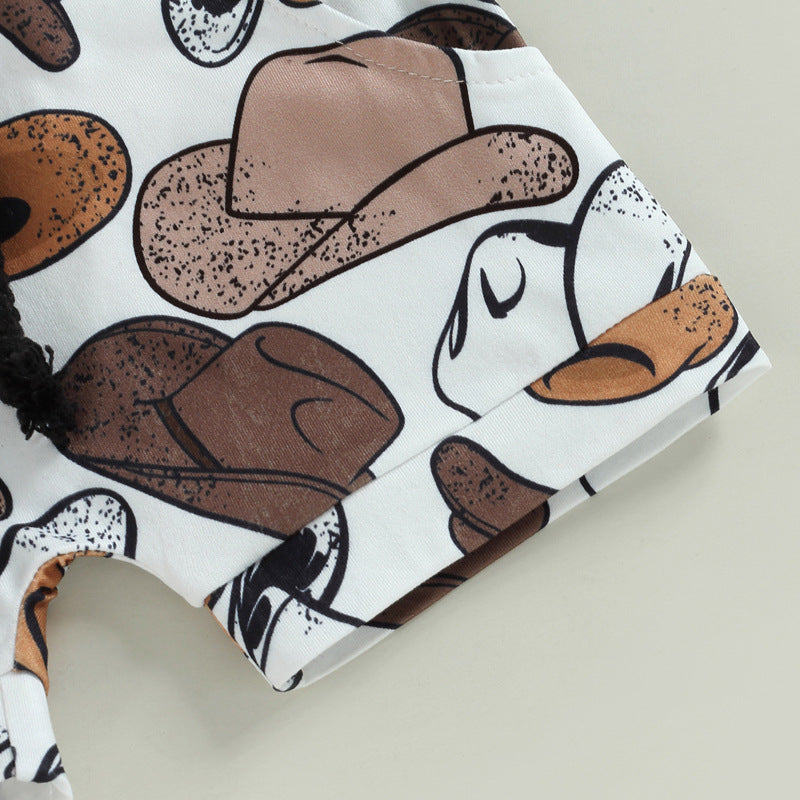 Traje de chicos al algodón al por mayor 2023 Western Cowboy Back