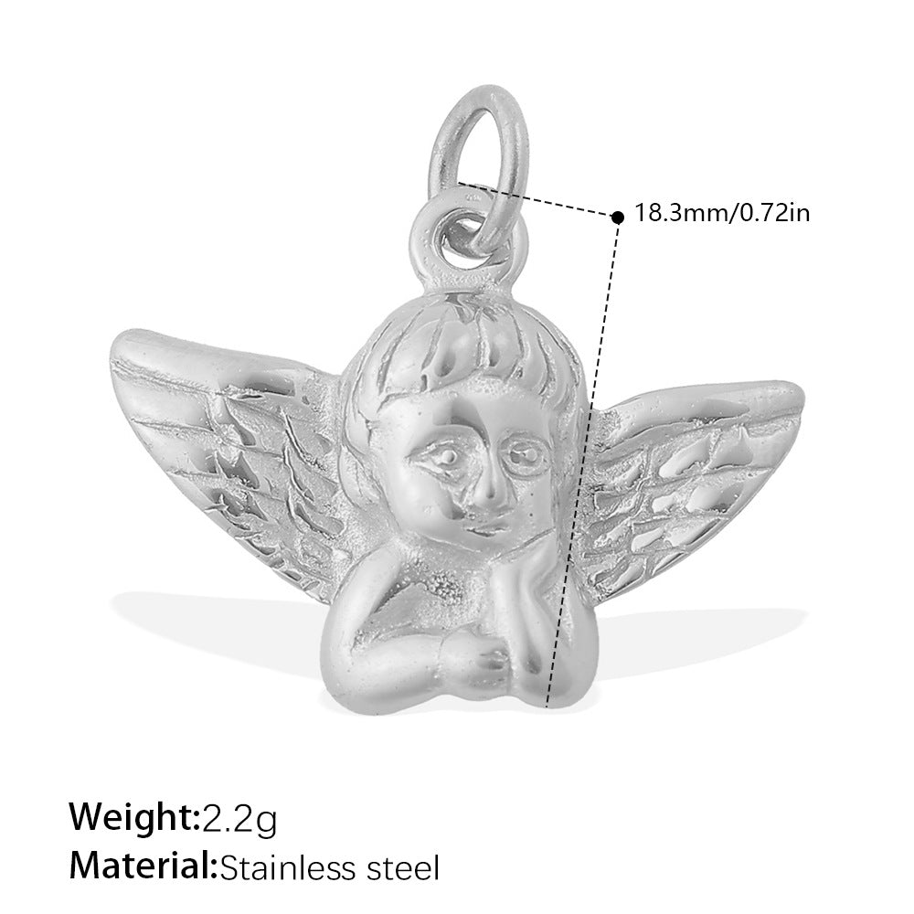 Wholesale Ocean style retro key heart-shaped stainless steel necklace pendant accessories