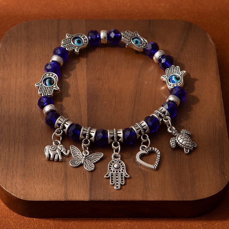 Wholesale Evil Eye Colorful Crystal Bracelet