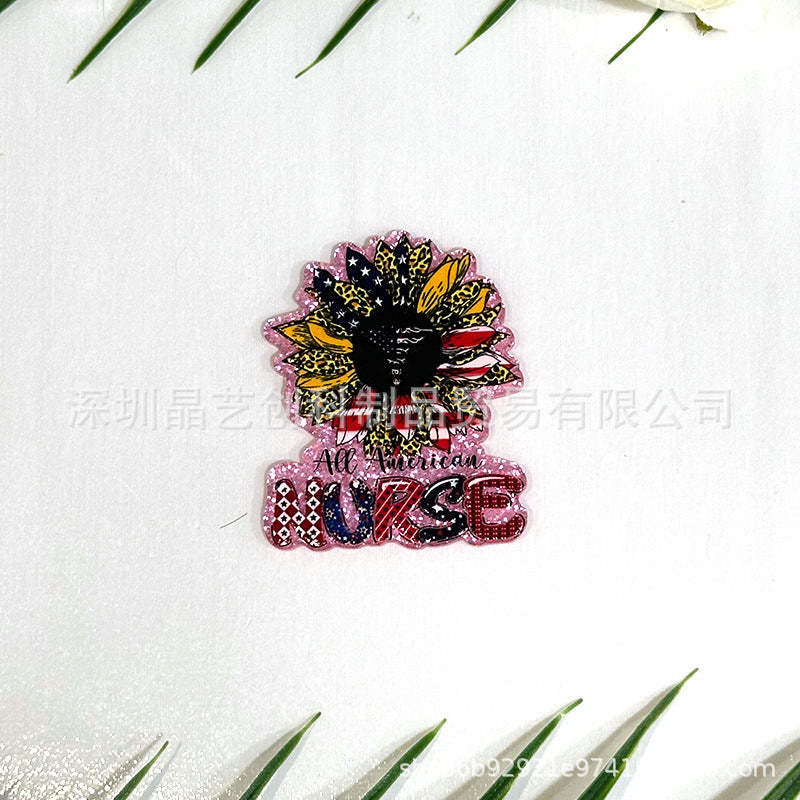Wholesale 10pcs/pack Nurse Series Sequin Acrylic DIY Accessories