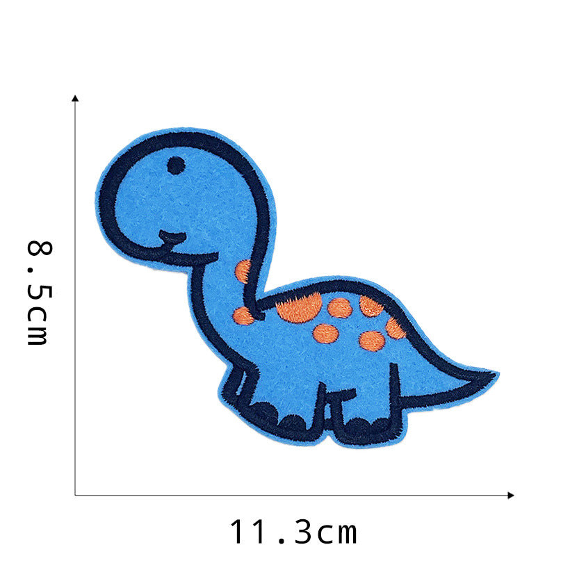 Wholesale Polyester Cartoon Embroidered Patch Iron On Dinosaur Badge For Clothing OLY Exclusive