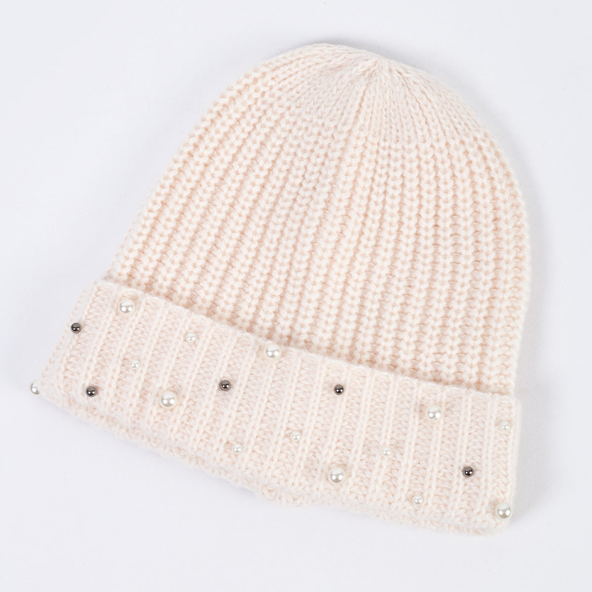Wholesale Knitted Hats, Pearl Wool Hats, Thickened Warm Hats