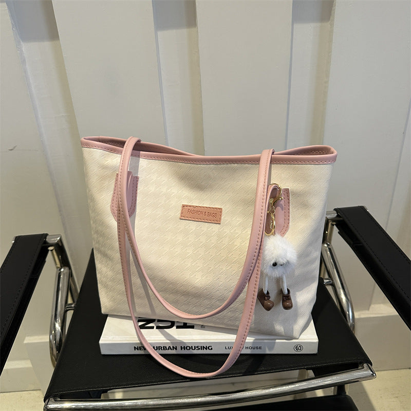 Wholesale The New Fashionable Large-capacity Tote Bag Is A Niche Check Casual Shoulder Bag