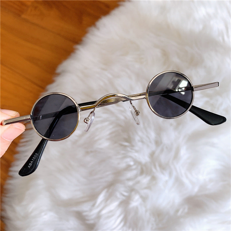 Wholesale Ultra-small frame round retro sunglasses for men and women hip-hop Sunglasses