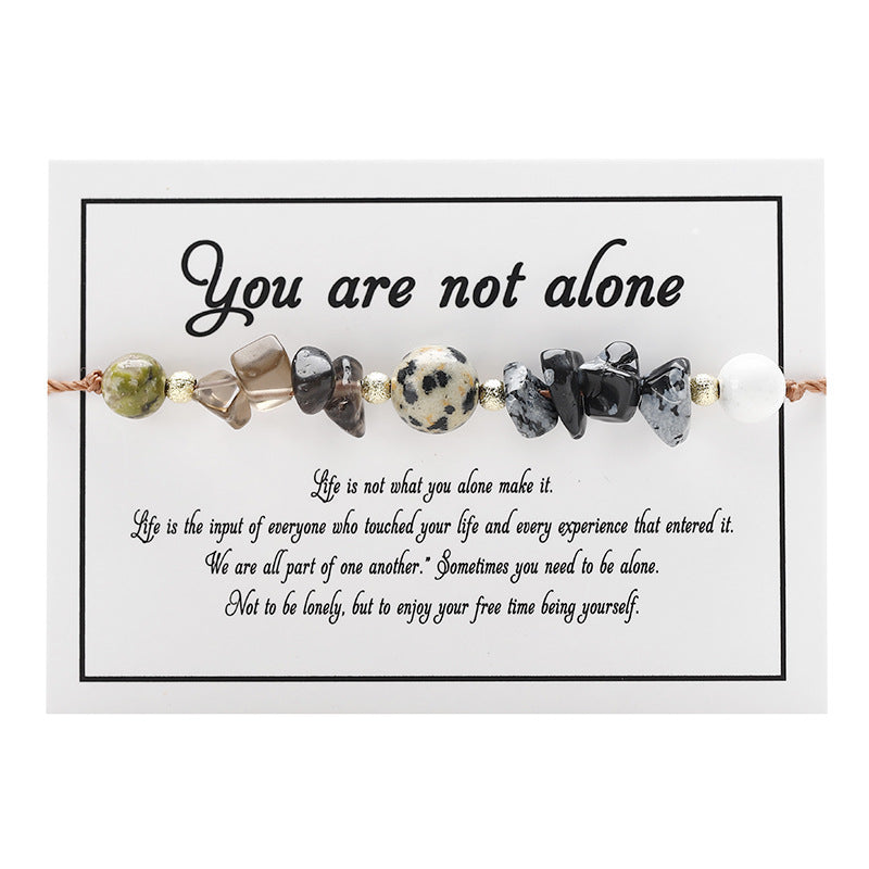 Wholesale Stone Beads Citrine Crushed Stone Round Beads Bracelet