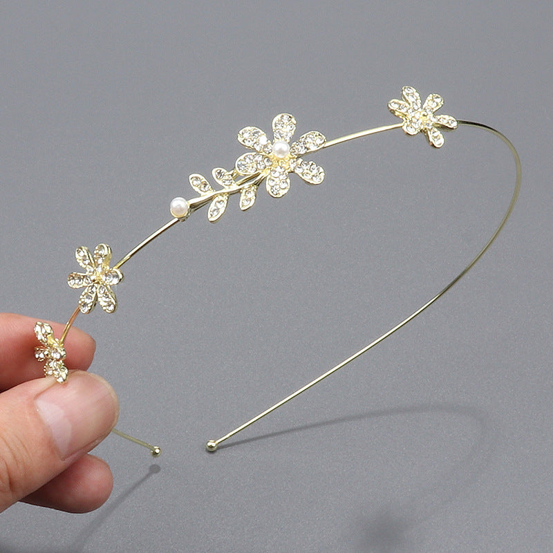 Wholesale Korean style high-end niche leaf flower headband