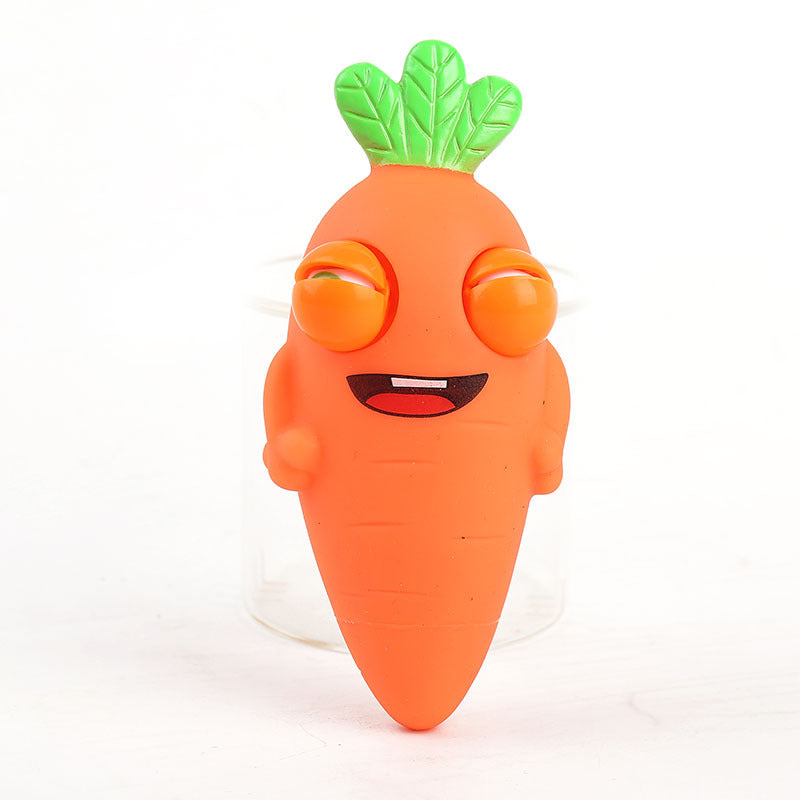 Wholesale Creative squinting carrot squeeze eye trick decompression vent fruit toys