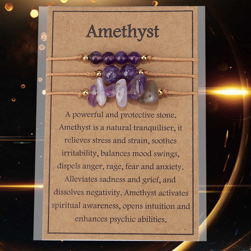 Wholesale Citrine Amethyst Crushed Stone Beaded Copper Bracelet