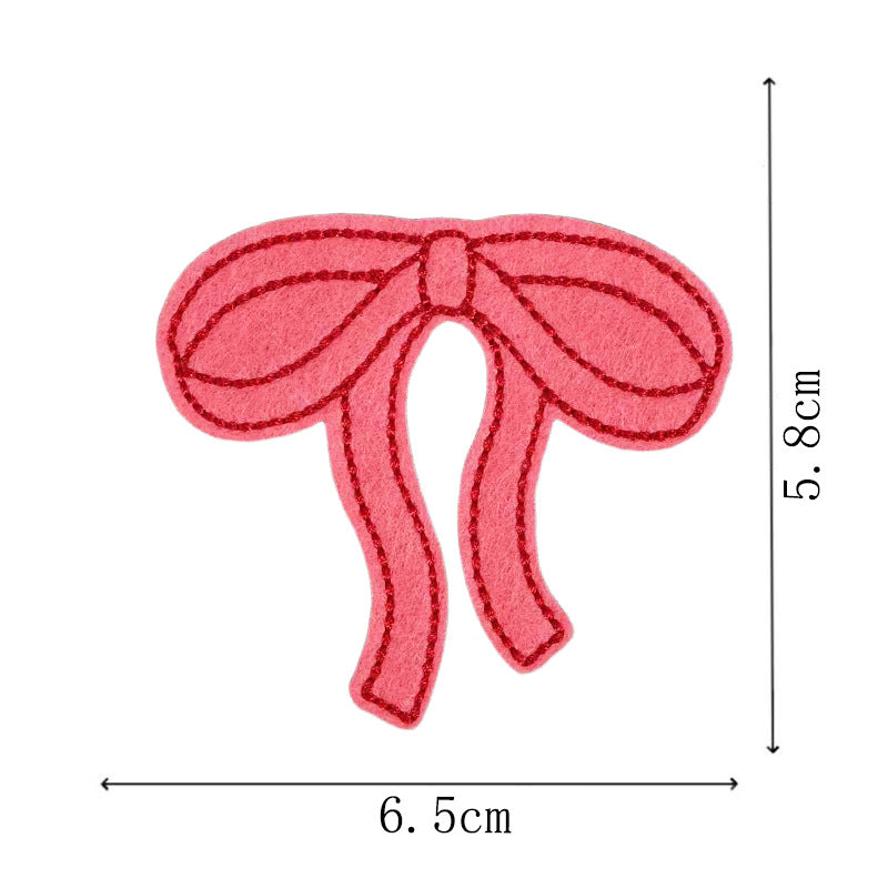 Wholesale Red diverse bow embroidery DIY Patches