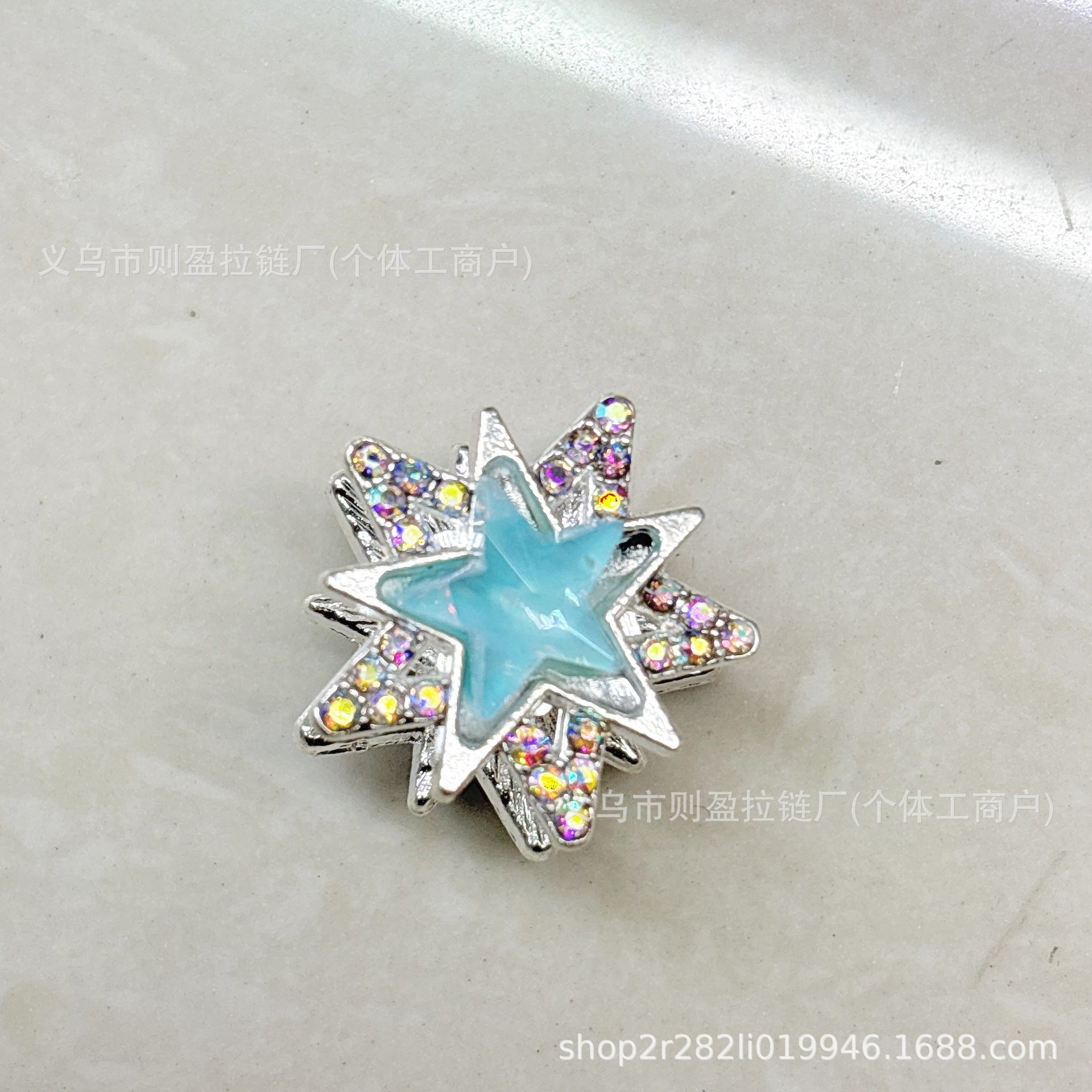 Wholesale 20pcs DIY Heavy Industry Alloy Nepal Double sided Zircon Star DIY Beads