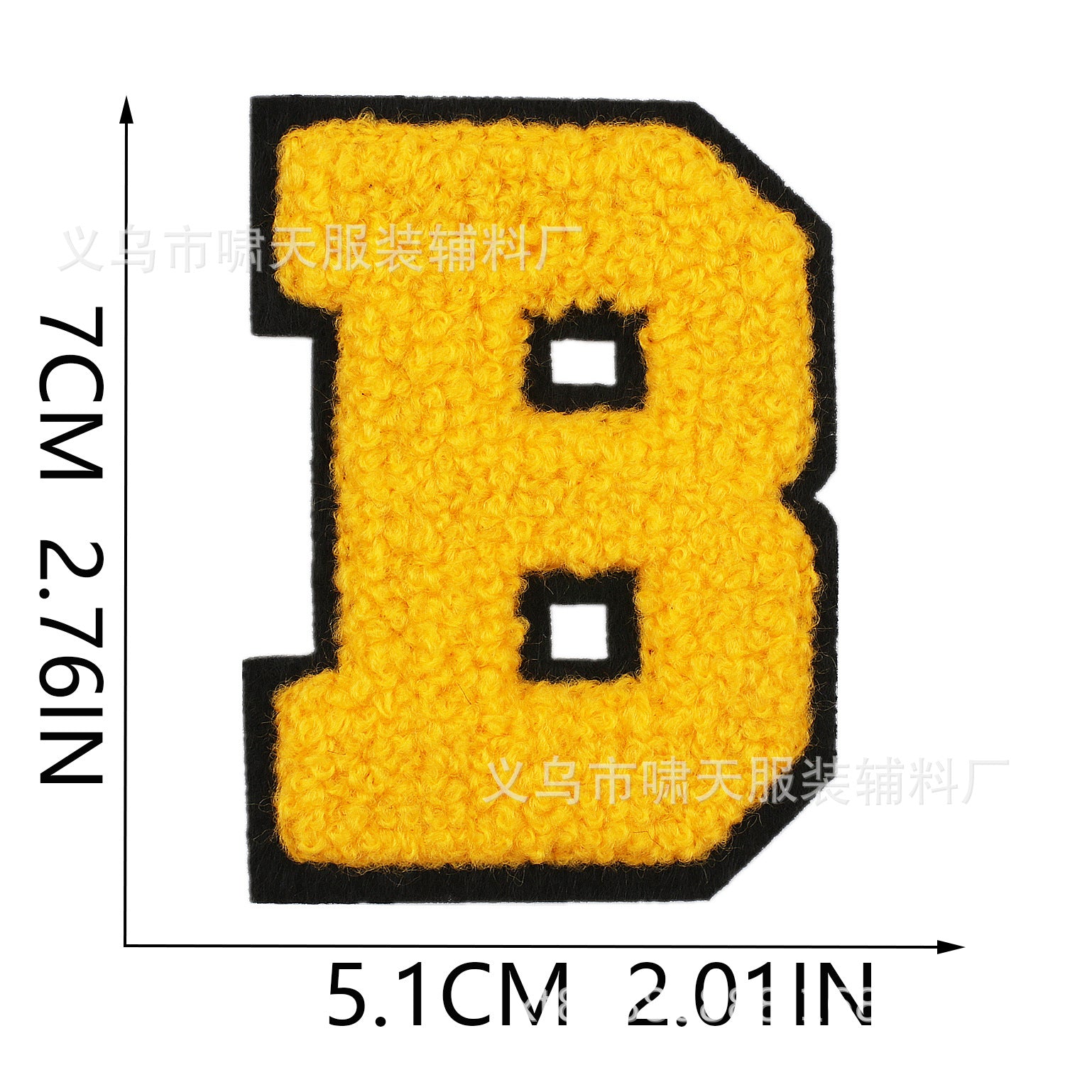 Wholesale Khaki English alphabet patch