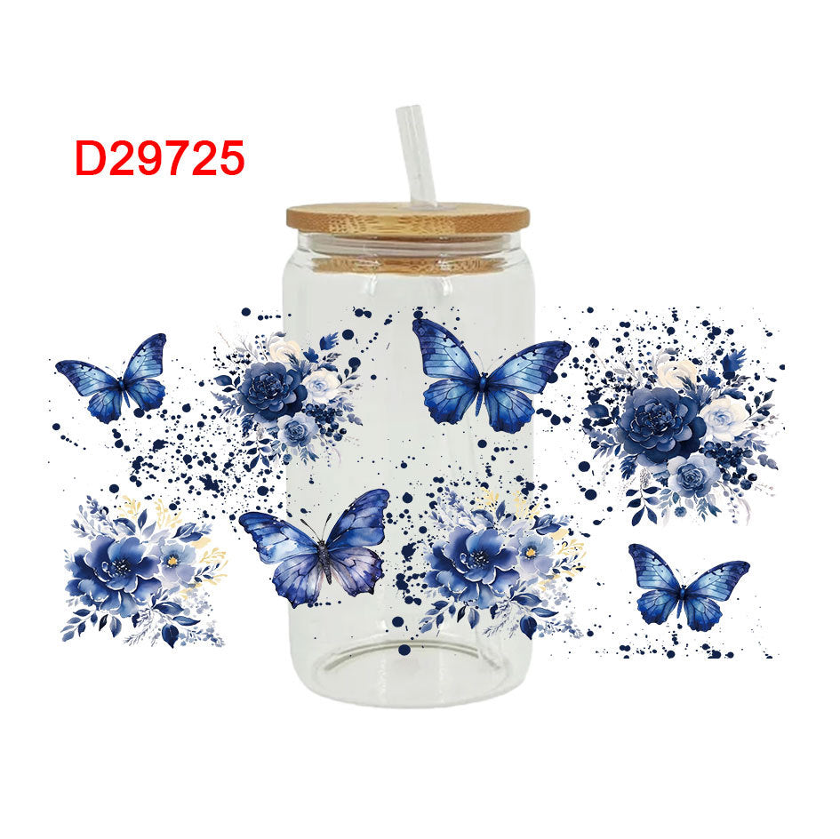 Wholesale butterfly patterns   16oz Cup UV DTF Wraps
