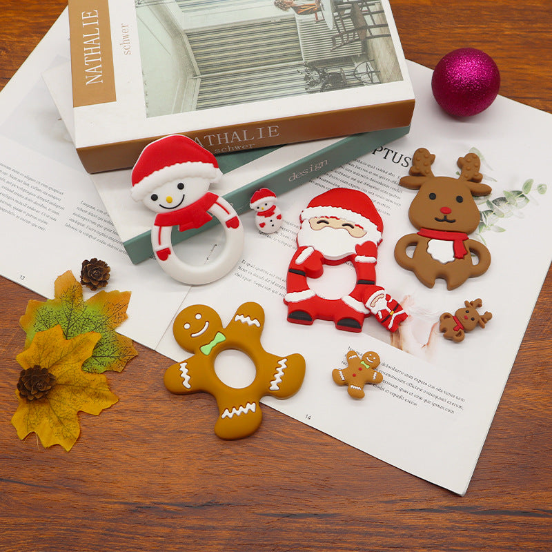 Wholesale 100pcs Silicone Christmas Series Beads