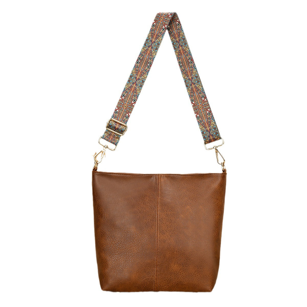 Wholesale of Large Capacity Retro Wide Shoulder Straps, Soft Leather Crossbody Shoulder Bags