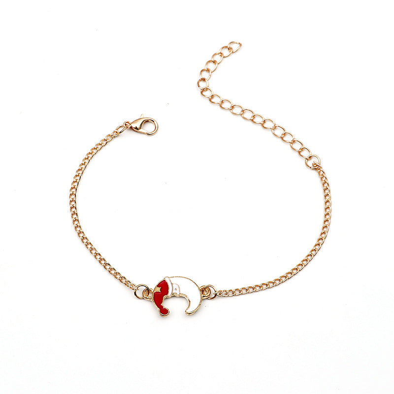 Wholesale Cute Cartoon Santa Claus Retro Christmas  Alloy Necklace Set