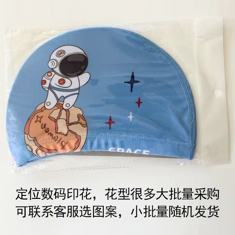 Wholesale 5pcs Adult polyester fabric underhead swim cap Summer