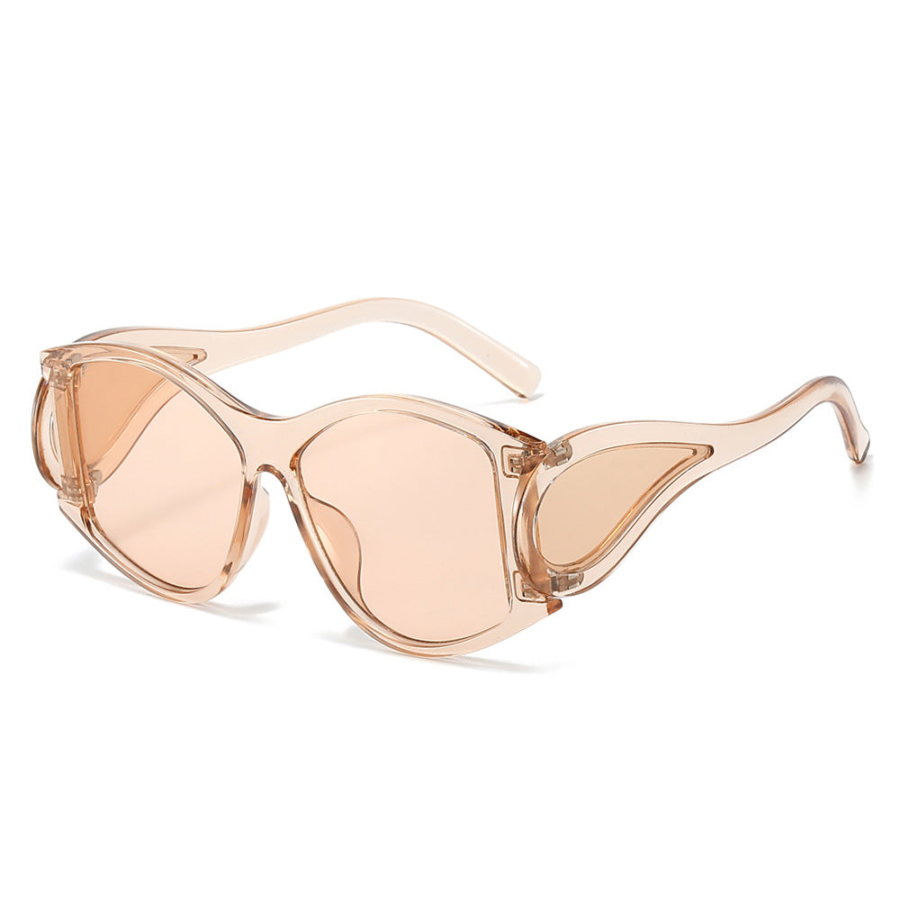 Wholesale Oval Large Frame Punk Style Sunglasses