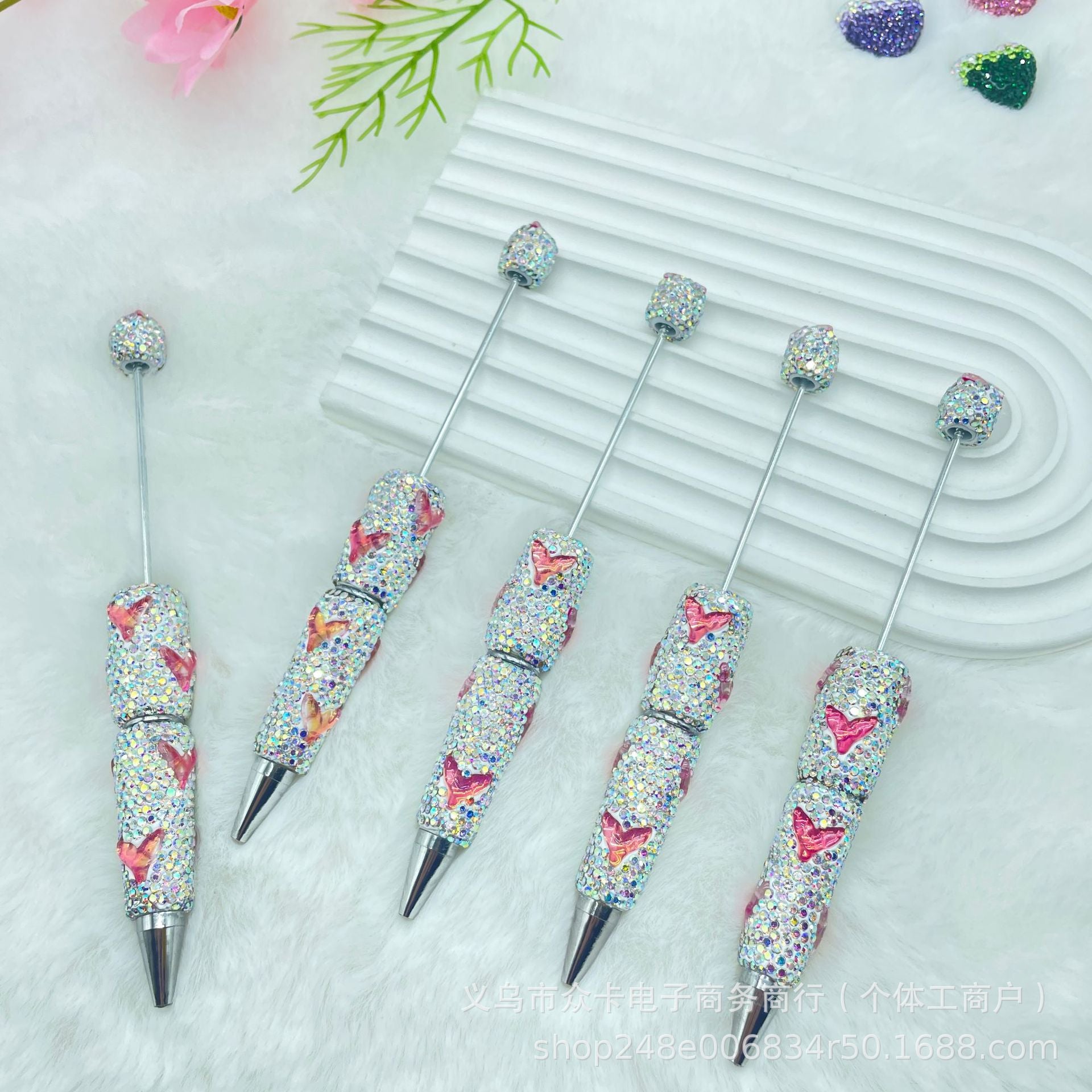 Wholesale 10pcs  Fishtail Cute Rabbit Full Drill DIY Fancy Beadable Pens