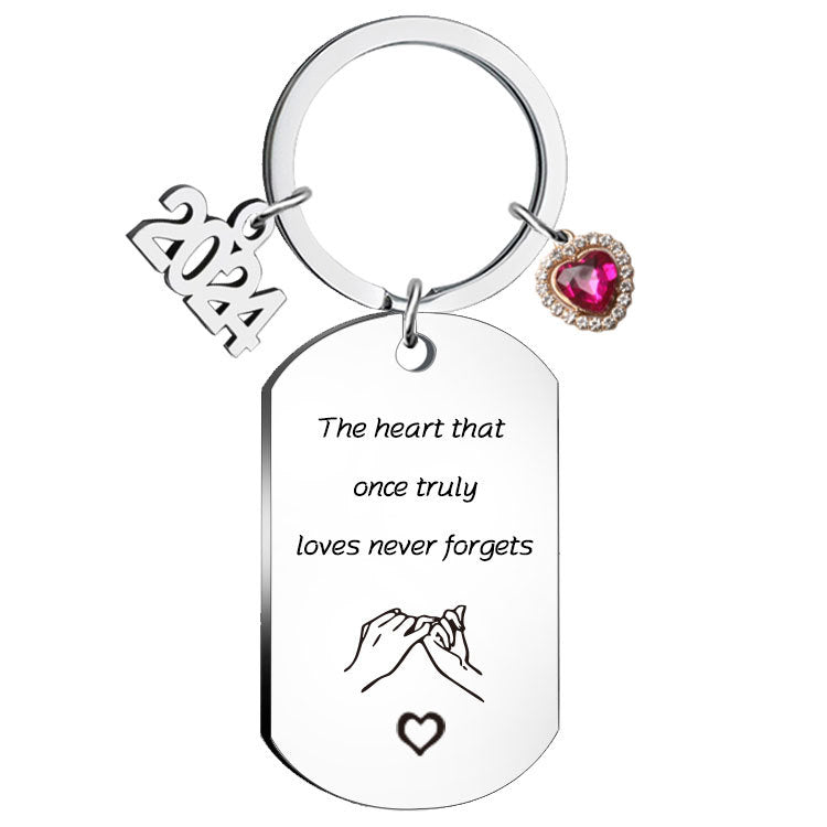 Wholesale Couple Romantic Statement Love Stainless Steel Keychain