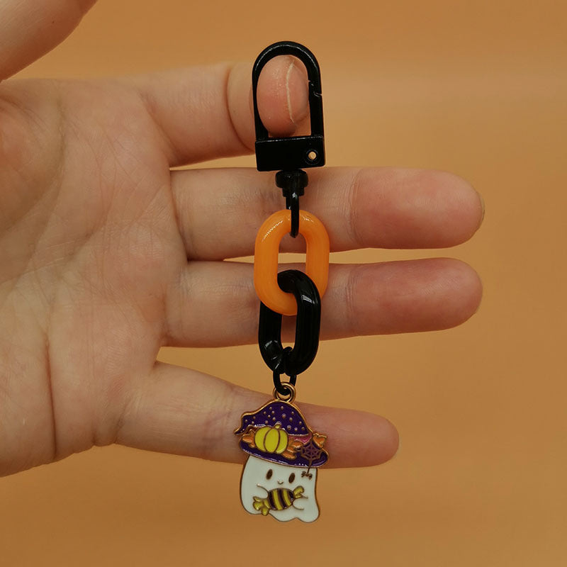 Wholesale Halloween Pumpkin Skull Bat Ghost Alloy Keychain