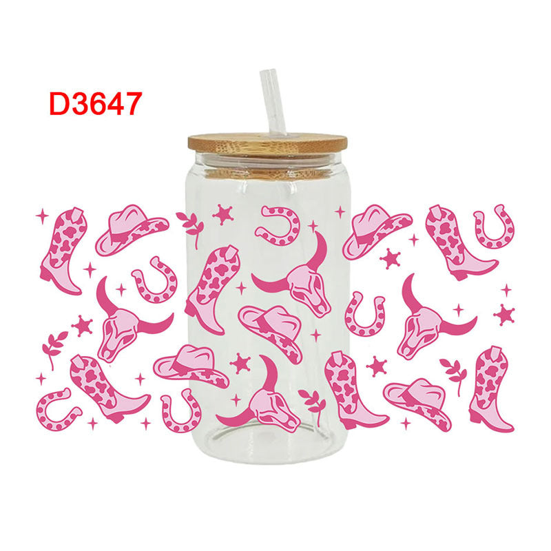 Wholesale Western-style horn boots  16oz Cup UV DTF Wraps