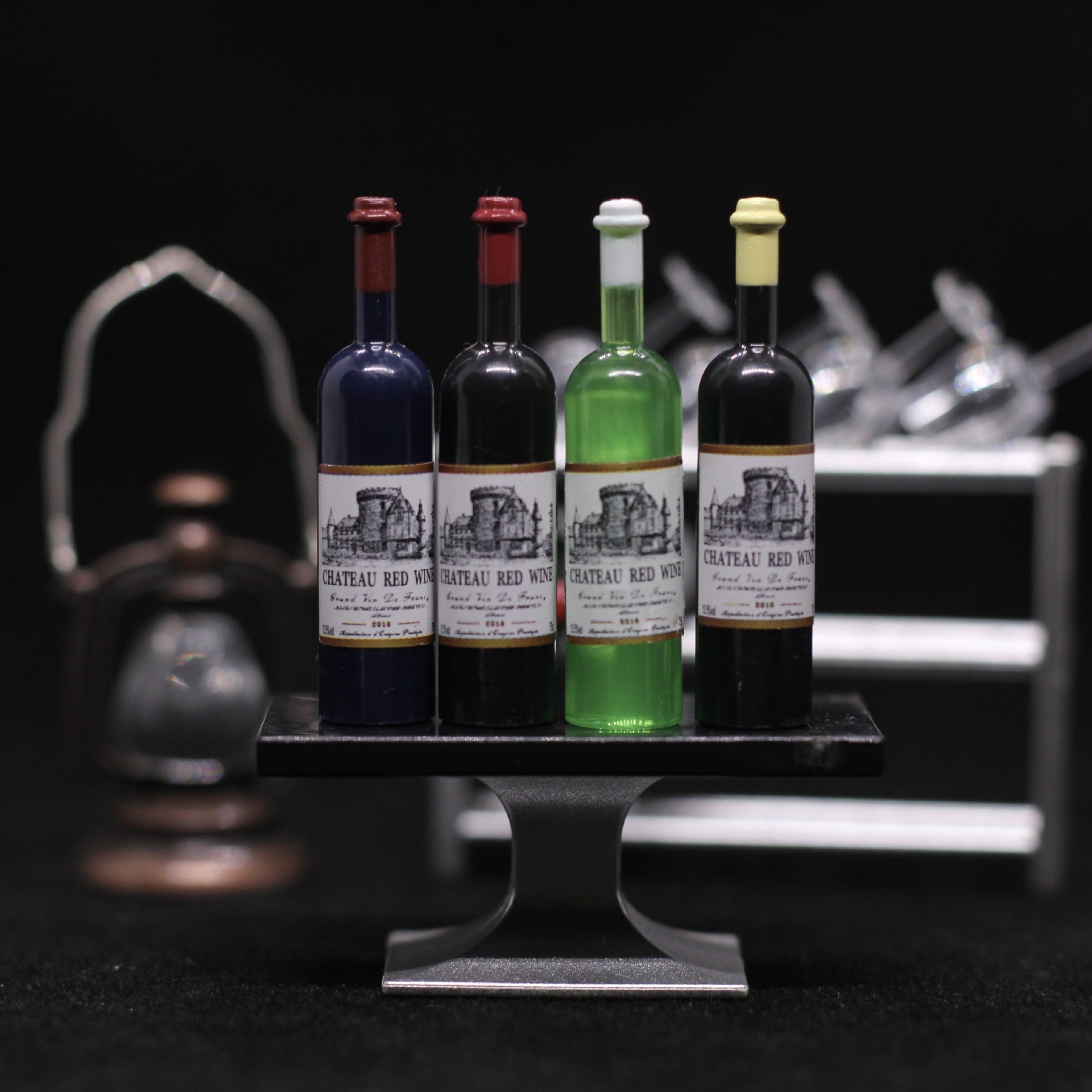 Wholesale 1:12 miniature doll house food play scene simulation mini resin wine bottle mobile phone shell beauty accessories material accessories