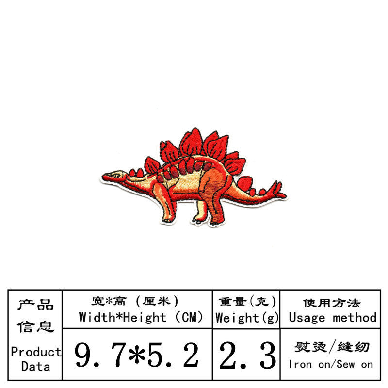 Wholesale 16 Pack Cartoon Dinosaur Embroidery Patches Iron On Appliques Decorative Sew On Badges For Clothing Towels Hats DIY Craft Gift