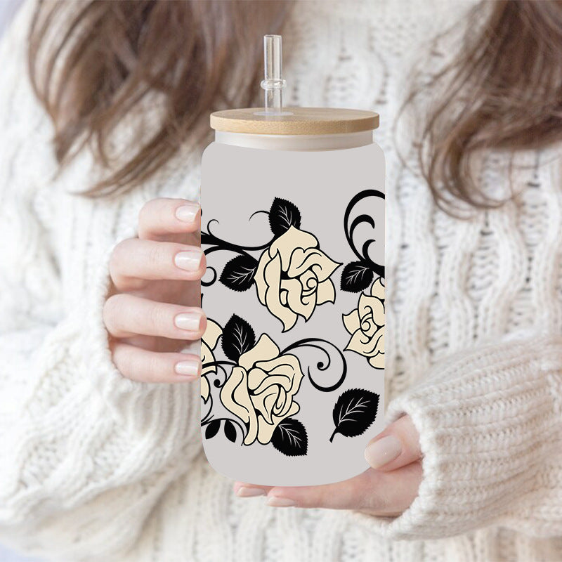 Wholesale Colorful Butterfly with Various Flowers 16oz Cup UV DTF Wraps