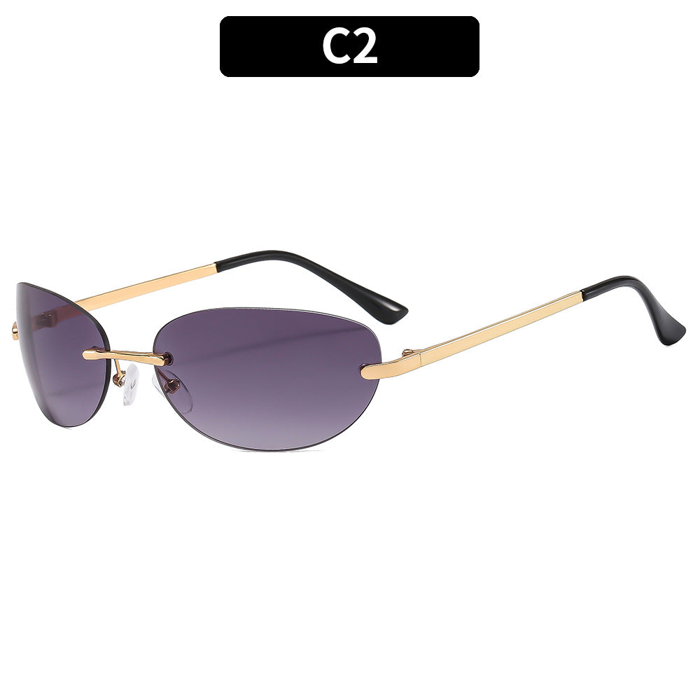 Wholesale Metal Frameless PC Sunglasses