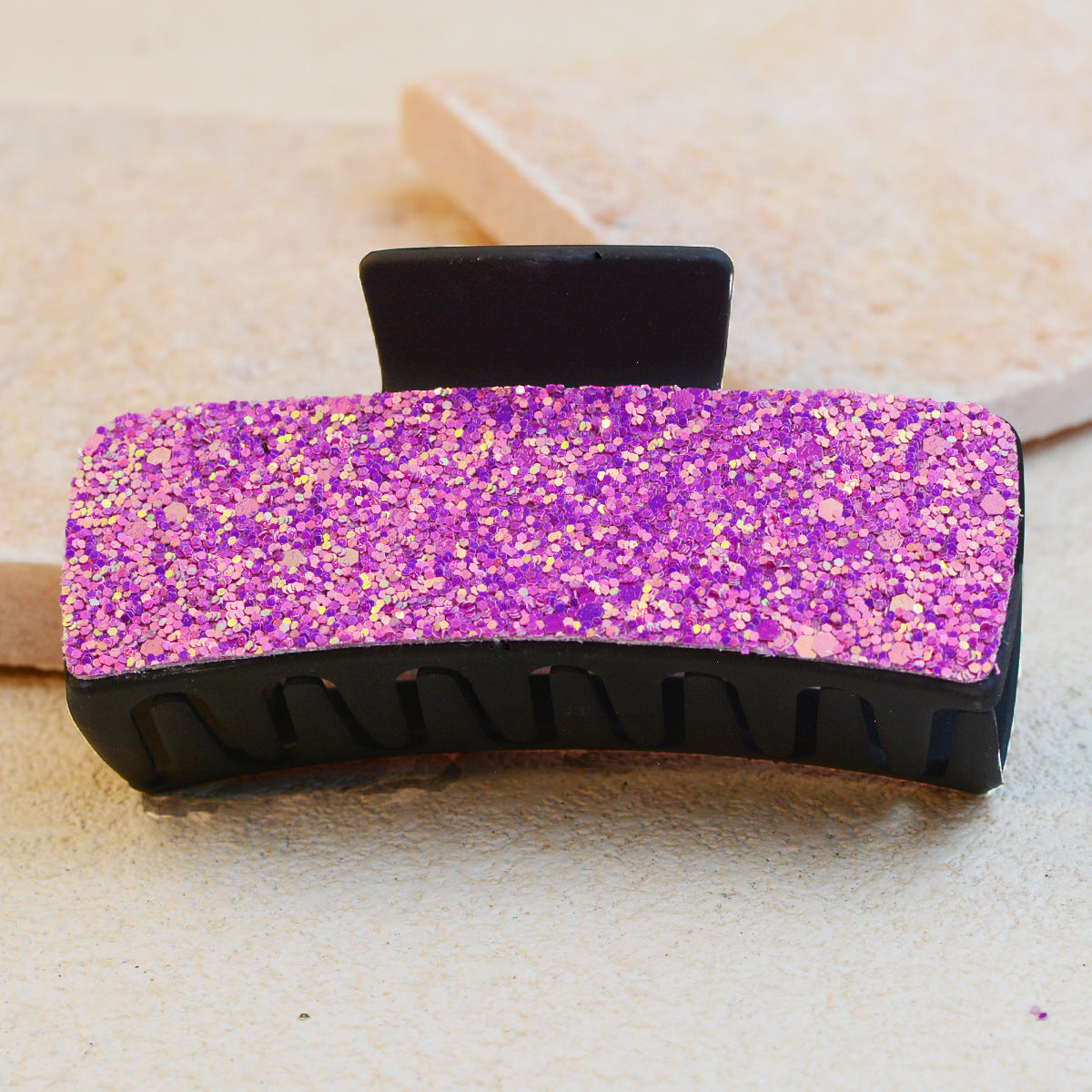 Wholesale Sequin PU Leather Hairpin Shark Clip