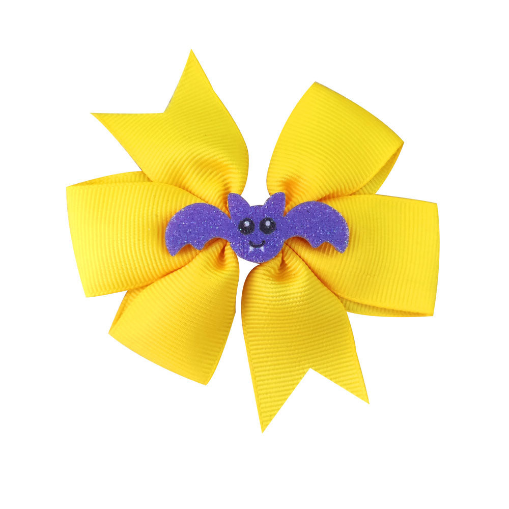 Wholesale Halloween Solid Color Bow Hairpin