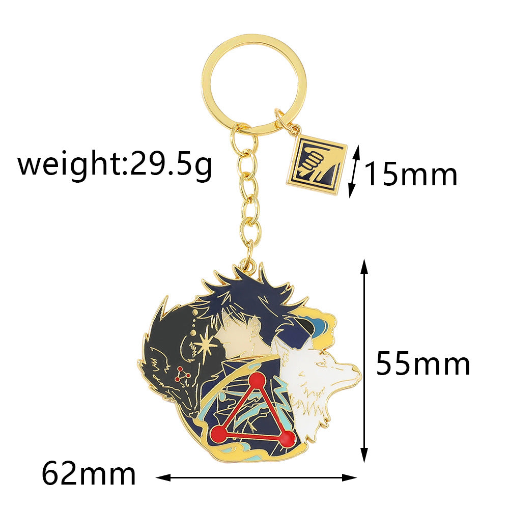 Wholesale Spell Attack Gojo Satoru Metal Pendant Keychain