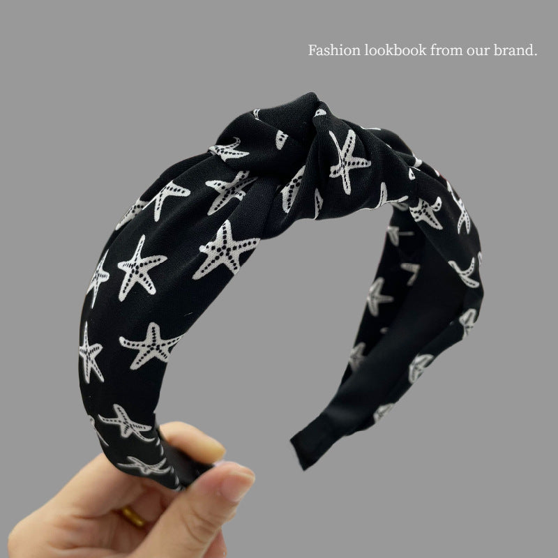 Wholesale Vintage Fabric Wide Edge Knot Hair Hoops