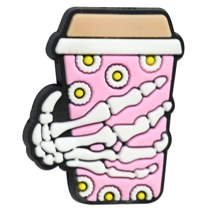 Wholesale Random100pcs Dairy Cup  PVC Soft Glue Travel Cup Focal Beads