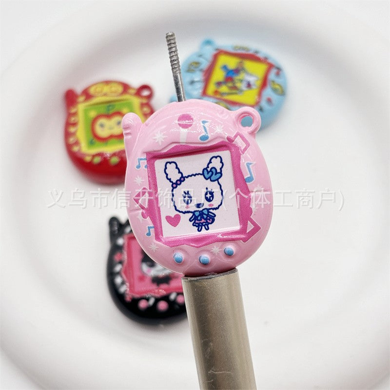 Wholesale  50pcs/pack Cartoon Print Game Machine  2D Focal Beads