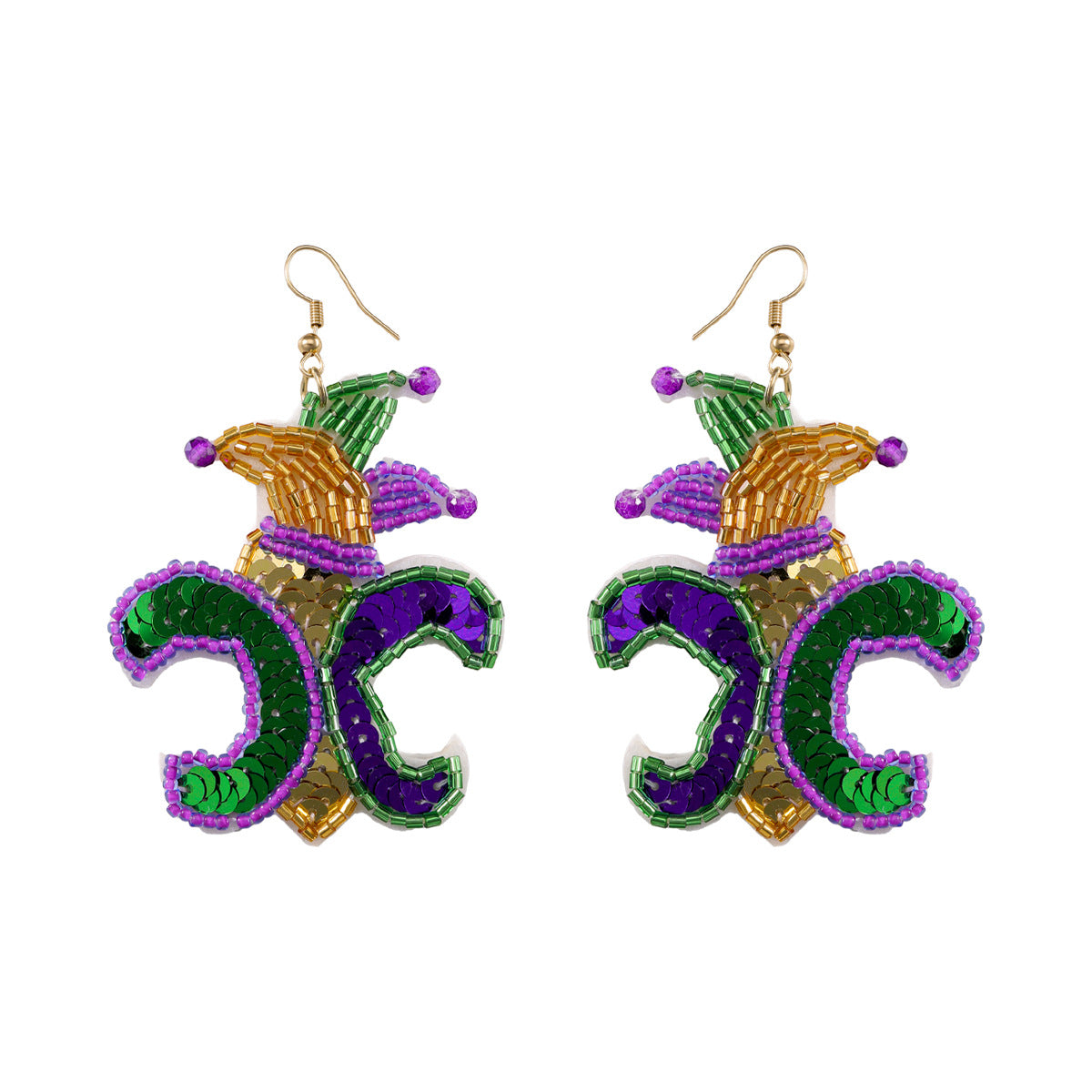 Wholesale New Colorful Knitted Alloy Handmade Rice Bead Earrings Fashion Unique Design Sensibility Trendy Festival Earrings Jewelry