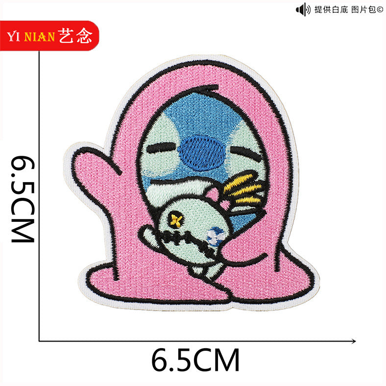 Wholesale Pink and Blue Cute Cartoon embroidery cloth stickers  patch OLY Exclusive