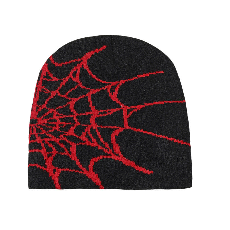 Wholesale Personalized Spider Web Jacquard Pullover Warm Beanie