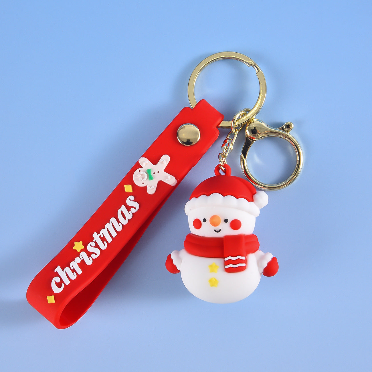 Wholesale Christmas Pendant Santa Claus Elk Christmas Tree PVC Keychain