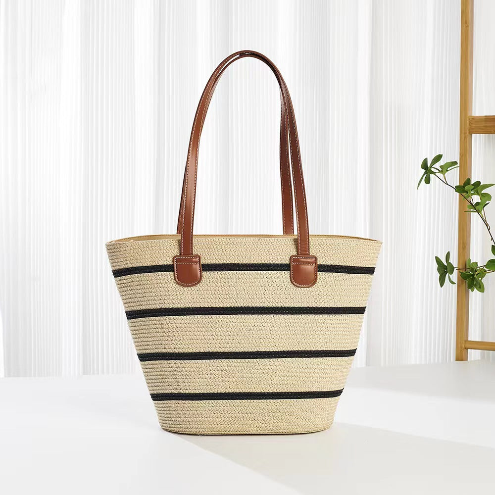 Wholesale Large Capacity Woven Shoulder Bag Rattan Straw Bag Tote Bag