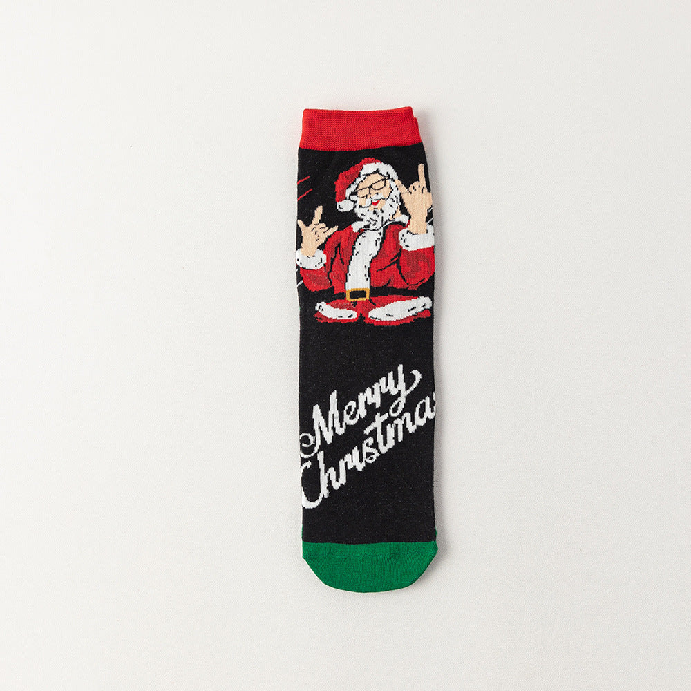 Wholesale 10pcs Cartoon Christmas Funny Mid Tube Cotton Socks