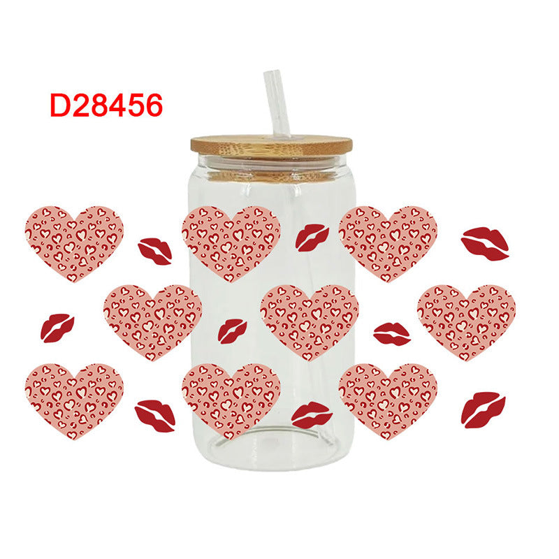 Wholesale Pink calf 16oz Cup UV DTF Wraps