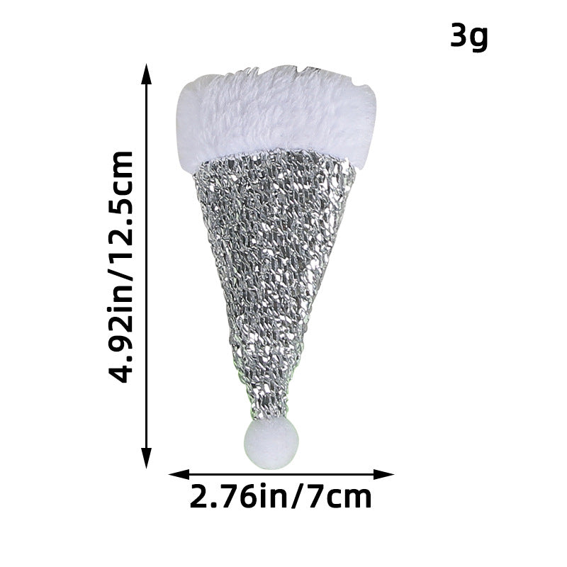 Wholesale Sequin Creative Mini Christmas Hat Cutlery Hat Decoration