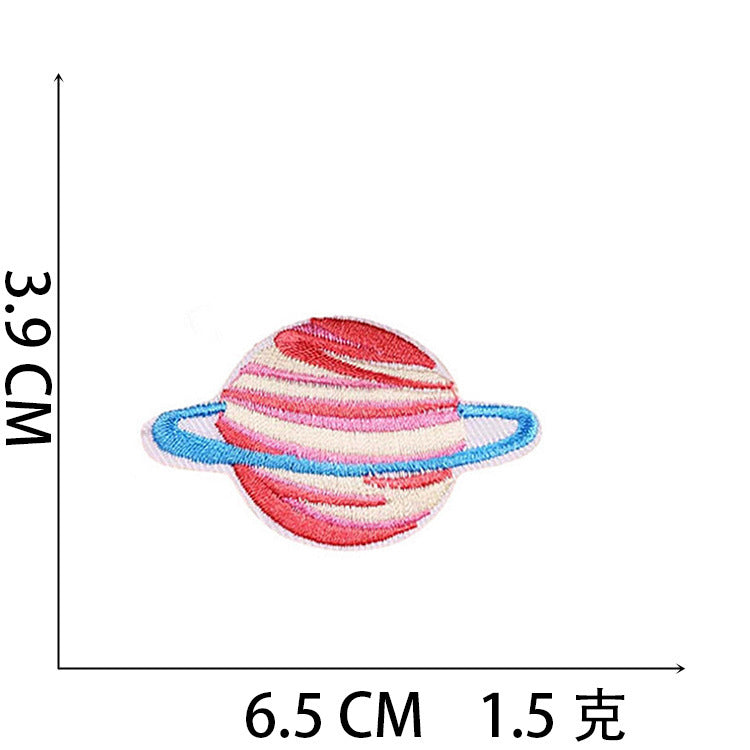 Wholesale Modern Iron On Embroidered Patch Set Astronaut Spaceship Cartoon Mushroom Designs Trendy Clothing Accessory For Gift Resale