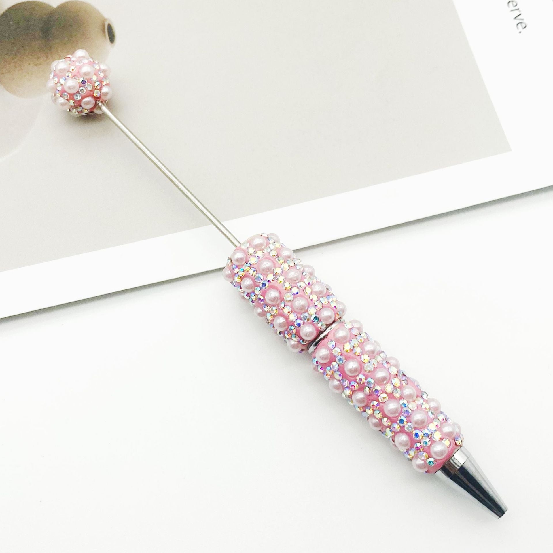 Wholesale Heavy-duty diamond and pearl bead pen