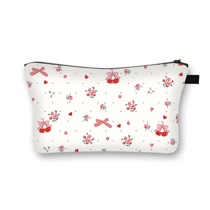 Wholesale new valentine's day love sweet breathable girl makeup bag student storage bag cartoon makeup portable