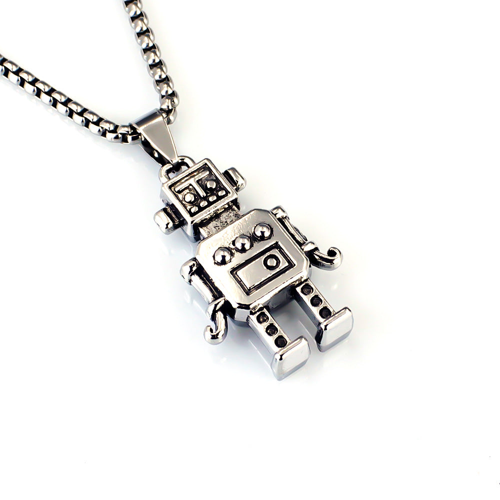Wholesale Retro Clown Face Pendant Necklace For Men Stainless Steel Jewelry Accessory OLY Exclusive