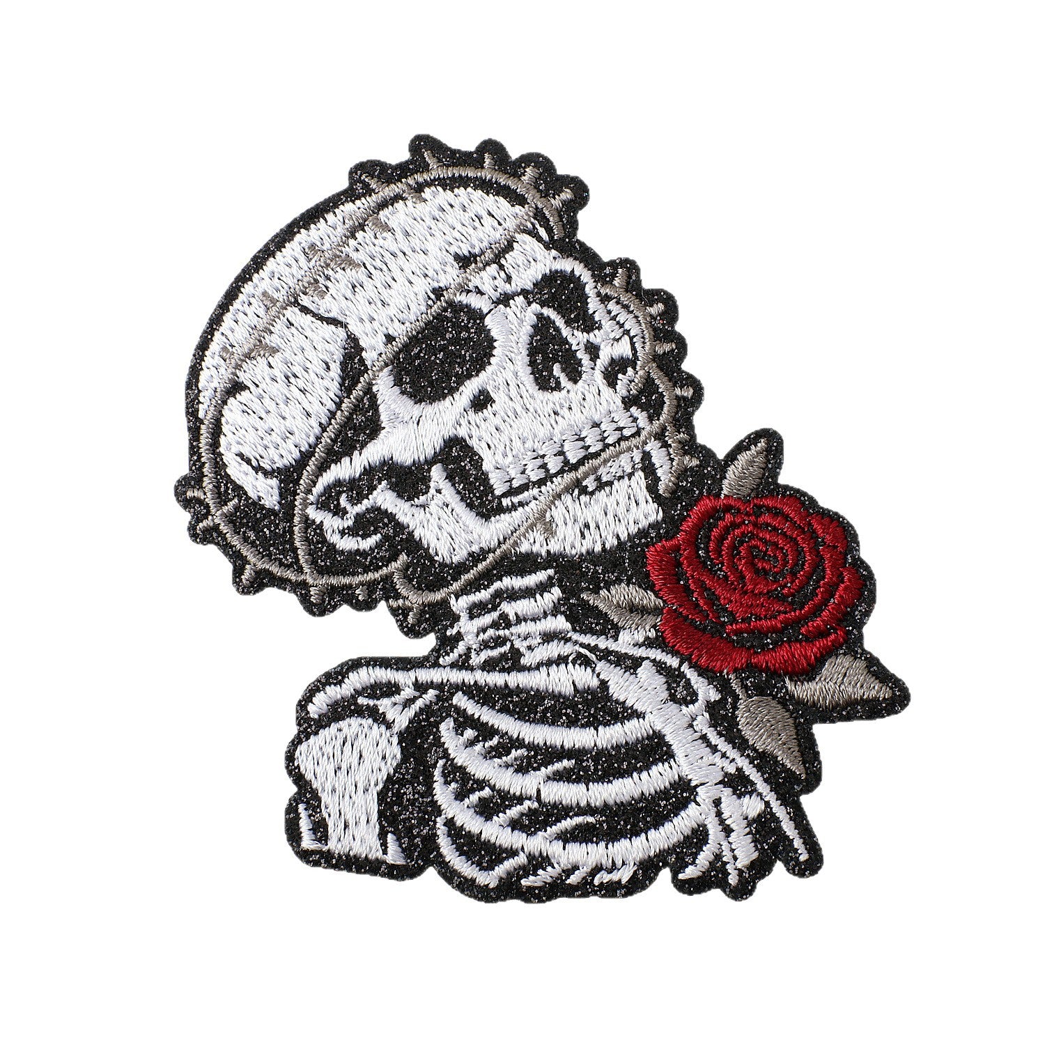Wholesale Leather Skull  Embroidered Patch Iron On DIY Accessory For Clothing Backpack